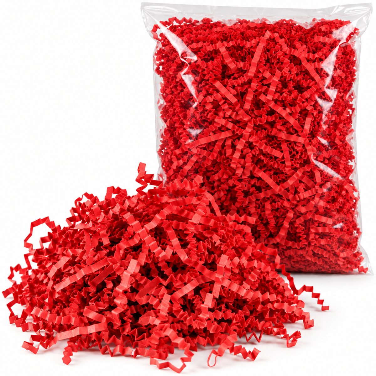 Red Shredded crinkle paper 100g