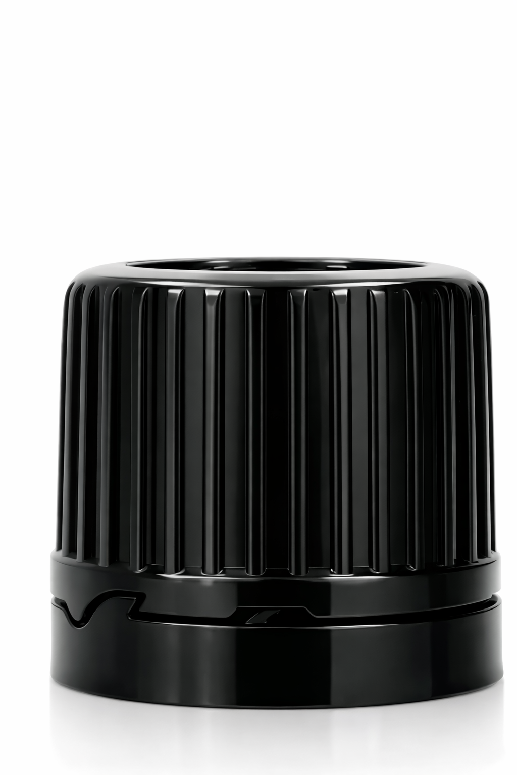 Black dropper cap with fast flow insert