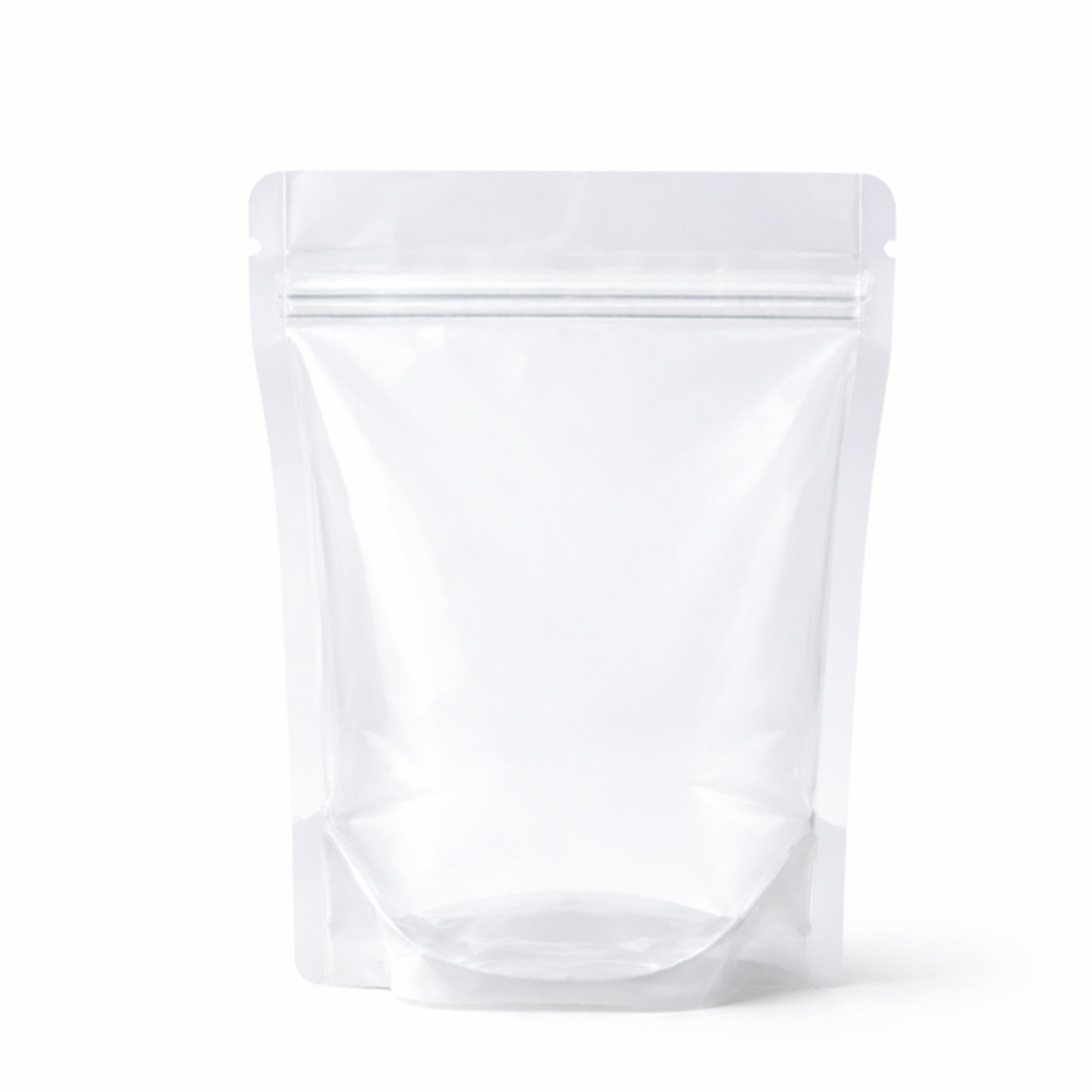 Medium clear plastic stand up pouch packaging