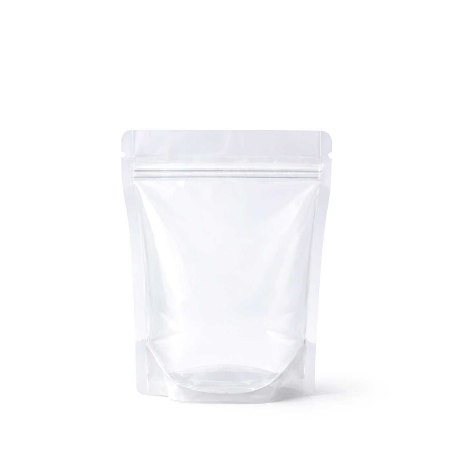 Small clear plastic stand up pouch packaging