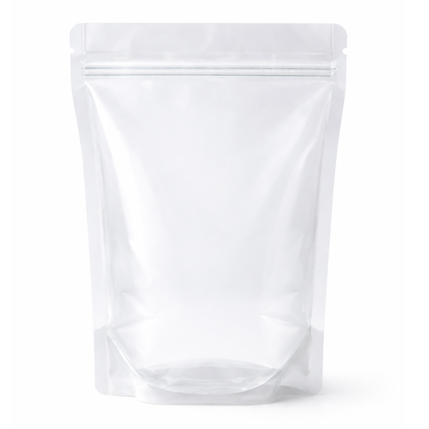 Large clear plastic stand up pouch- ziplock pouch packaging